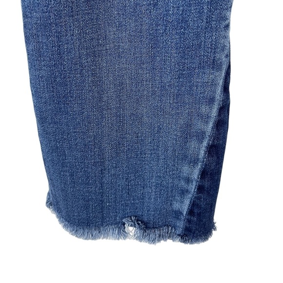Abercrombie & Fitch Simone High Rise Ankle Flare Frayed Hem Blue Jeans 28 - Picture 6 of 16